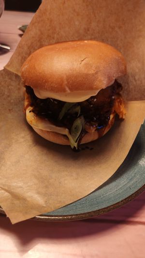 Kimchi burger  at Junk y Vegan in Helsinki