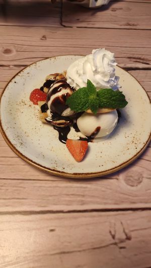 Croffle dessert  at Junk y Vegan in Helsinki