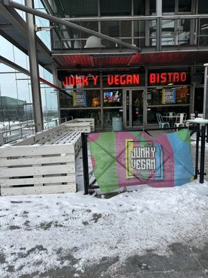 Outside  at Junk y Vegan in Helsinki