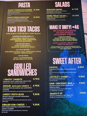Menu 2/25  at Junk y Vegan in Helsinki