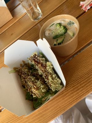 Green sticks + peanut curry  at ChayArt in Potsdam