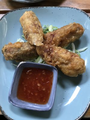 Frittierte Pilz-Rollen  at ChayArt in Potsdam