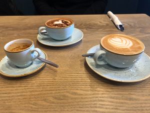Coffee and tea available with a range of non-dairy milks at Deli Gasta in Isle Of Skye
