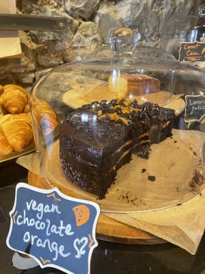 Vegan orange chocolate super delicious cake  at Deli Gasta in Isle Of Skye