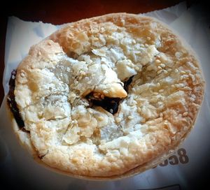 Vegan mushroom, spinach and lentil pie at Elmore Bakery in Elmore