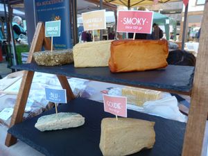 Much sought after artisan vegan cheese! at Piries Place Monthly Vegan Market in Horsham