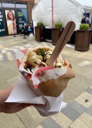 Vegan Halloumi Wrap at Piries Place Monthly Vegan Market in Horsham