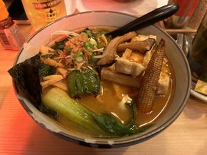 Spicy tofu miso ramen  at Takumi in Brussels