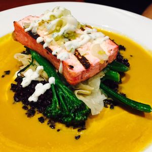 tofu 'salmon' at V Note in New York City