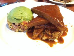 BBQ tempeh at V Note in New York City