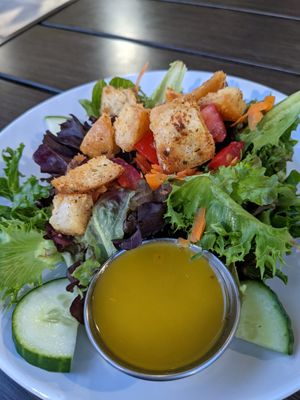 Side salad at Yummvees in Richmond