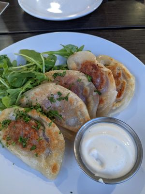 Pierogi appetizer at Yummvees in Richmond
