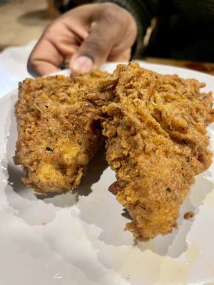 Southern fried chick’n (tofu not mock meat)  at Yummvees in Richmond