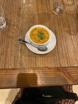 corn chowder  at Yummvees in Richmond