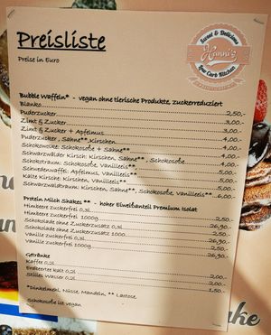 Menu at Hanni's Low Carb Kitchen - Maybe closed in Trebbin