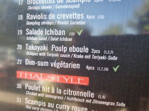 few vegan options on menu at Ichiban Sushi in Remich