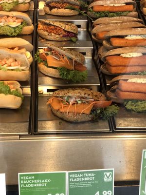 vegan tuna and salmon  at Nordsee - Landungsbrücken in Hamburg