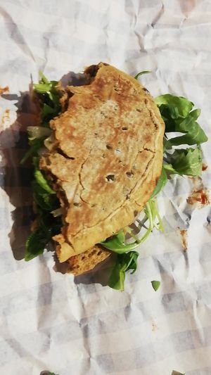 Seitán burger (sorry for the bad quality... I was hungry) at Super Vegan in Barcelona