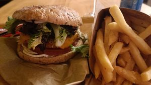 🐔 burguer at Super Vegan in Barcelona