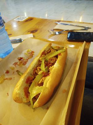 5.75 just the Frankfurt. Very good! at Super Vegan in Barcelona