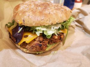 Spicy Burger at Super Vegan in Barcelona