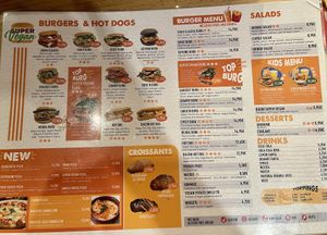 English menu  at Super Vegan in Barcelona