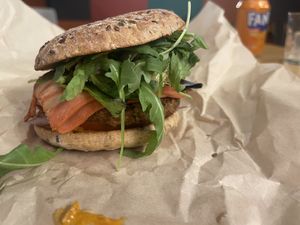 Champi Burg  at Super Vegan in Barcelona