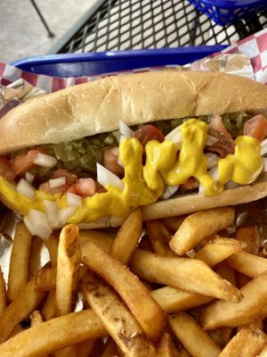 Vegan hot dog  at BottleDog Bites & Brews in Cary