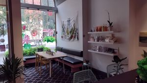 Window seating at Coconut Whisk in Minneapolis