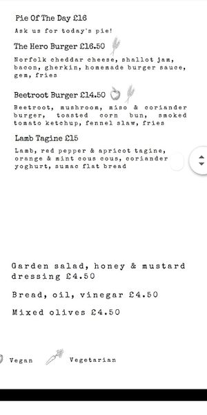 Beetroot burger at Hero at Burnham Overy in Burnham