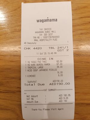  at Wagamama - Dubai Mall in Dubai
