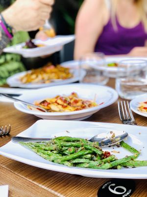 Dried fried green beans, spicy chilly mushrooms and many more things! at Tofu Vegan - Islington in North London