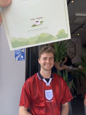 Eat what makes you happy  at Tofu Vegan - Islington in North London