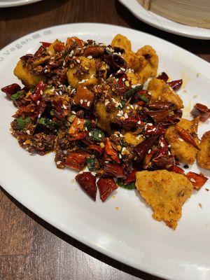 Chongqing 'chicken’ at Tofu Vegan - Islington in North London