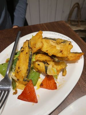 Twice-cooked fish at Tofu Vegan - Islington in North London