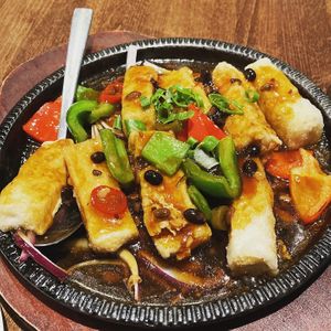 Tofu in black bean sauce at Tofu Vegan - Islington in North London