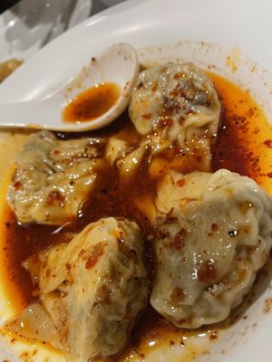 Spicy wontons!  at Tofu Vegan - Islington in North London