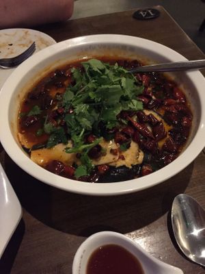 "fish" meal, sooo good! at Tofu Vegan - Islington in North London