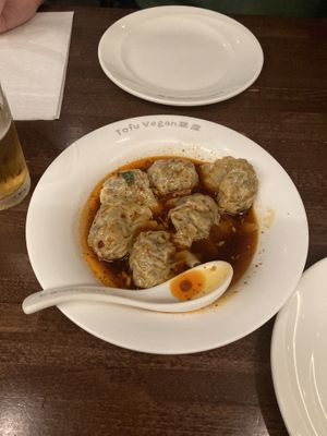 Deslicious dumplings at Tofu Vegan - Islington in North London