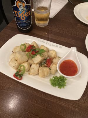 Salt and pepper tofu at Tofu Vegan - Islington in North London