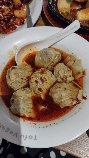 The famous wontons at Tofu Vegan - Islington in North London
