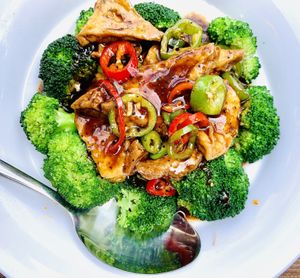 Tofu with black pepper sauce at Tofu Vegan - Islington in North London