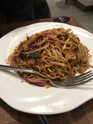 Special fried noodles  at Tofu Vegan - Islington in North London