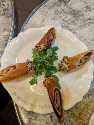 Red bean dessert at Tofu Vegan - Islington in North London