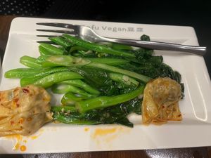 steamed veggies  at Tofu Vegan - Islington in North London