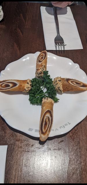 Sesame rolls at Tofu Vegan - Islington in North London