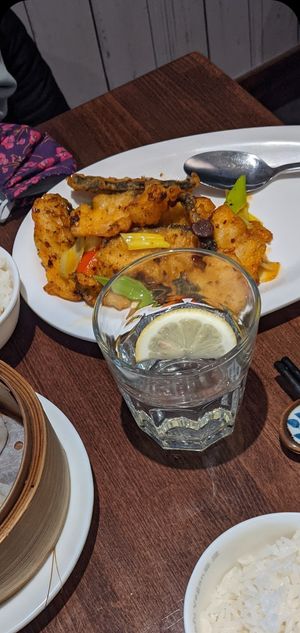 Twice cooked fish at Tofu Vegan - Islington in North London