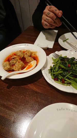 Vegan won ton at Tofu Vegan - Islington in North London