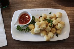 fried tofu with salt and Sichuan pepper at Tofu Vegan - Islington in North London