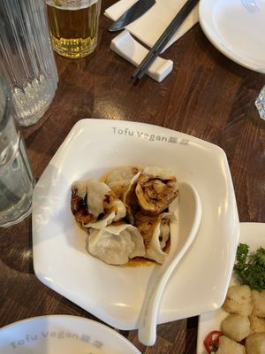 Veg dumplings   at Tofu Vegan - Islington in North London